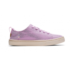 TOMS Kids Lenny Elastic Girl's Shoes Lavender Iridescent Droplets - Size 4 (23cm)